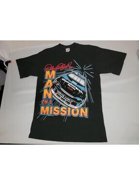 Vintage 90s 1996 Man on a Mission Dale Earnhardt T-Shirt Large Nascar